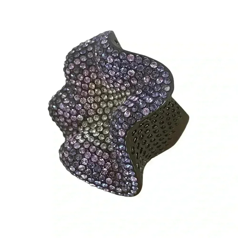 Joan Boyce Crystal Abstract Statement Fashion Ring - image 1